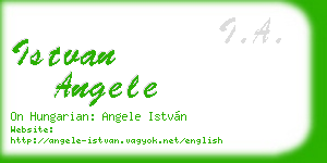 istvan angele business card